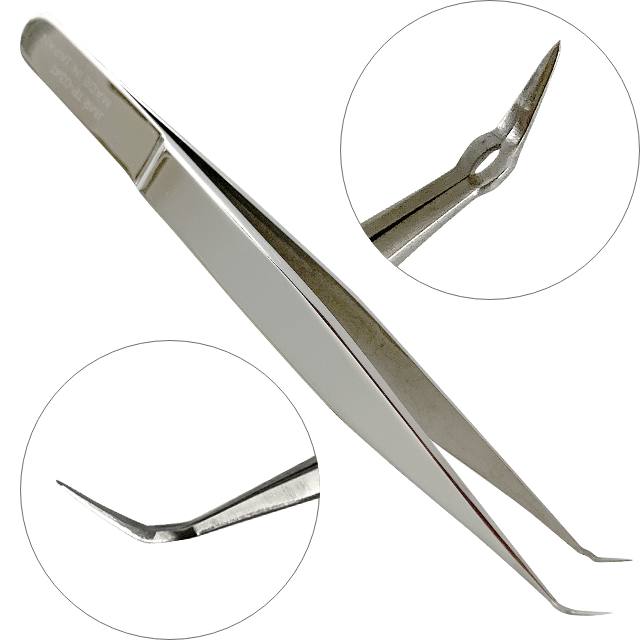 Tsukayama-type micro tweezers for acne treatment